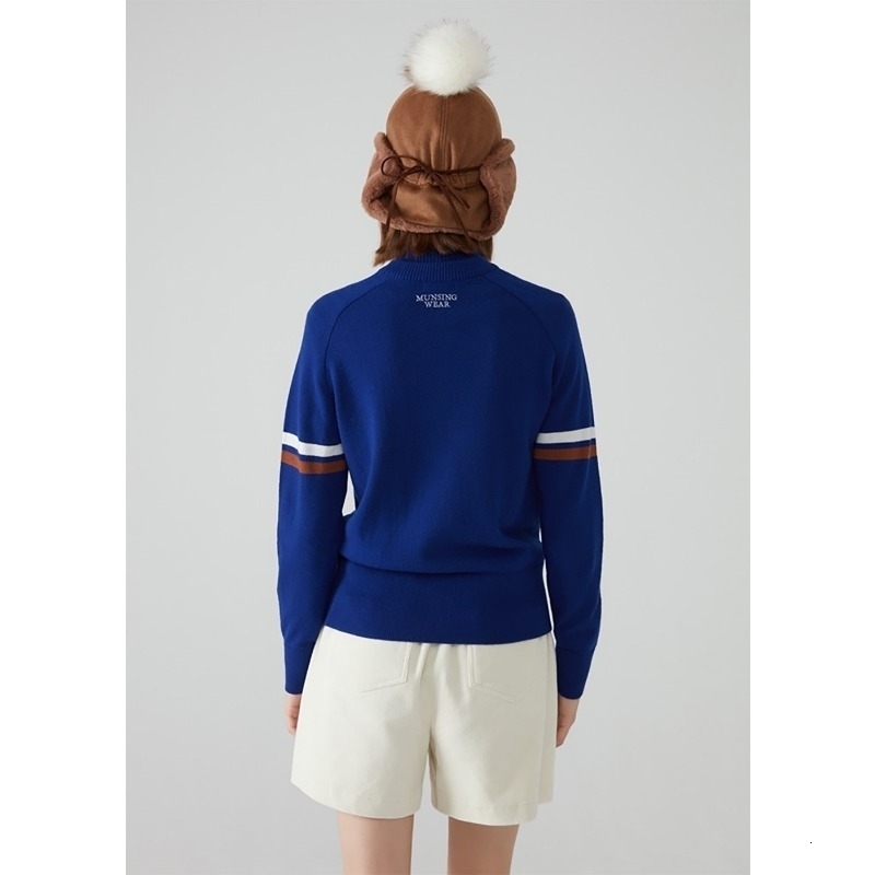 Highend Womens Knitted Sweater Long Sleeves for Warmth Autumn Golf Wear High Elasticity Sports 241105