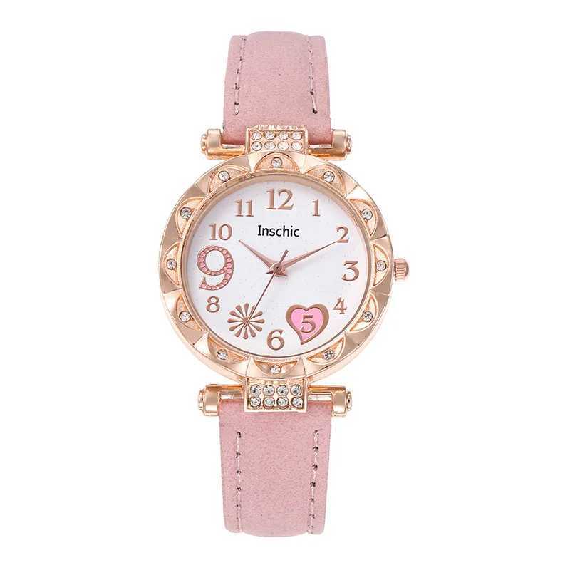 Luxury Fashion Mti Colorful PU Leather Strap Womens Quartz Watch Alloy Bracelet Womens Gift Rel gio Feminino X241106