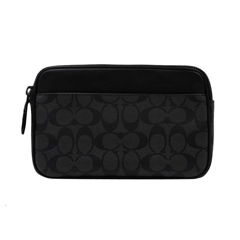 Aolai Small Men's PVC With Leather Shoulder Crossbody Bag C4149