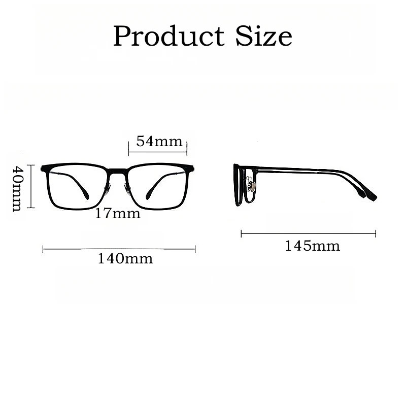 YIMARUILI Fashion Polarized Magnetic Clip On Glasses TR90 Pure Retro Square Optical Prescription Eyeglasses Frame Men 241105