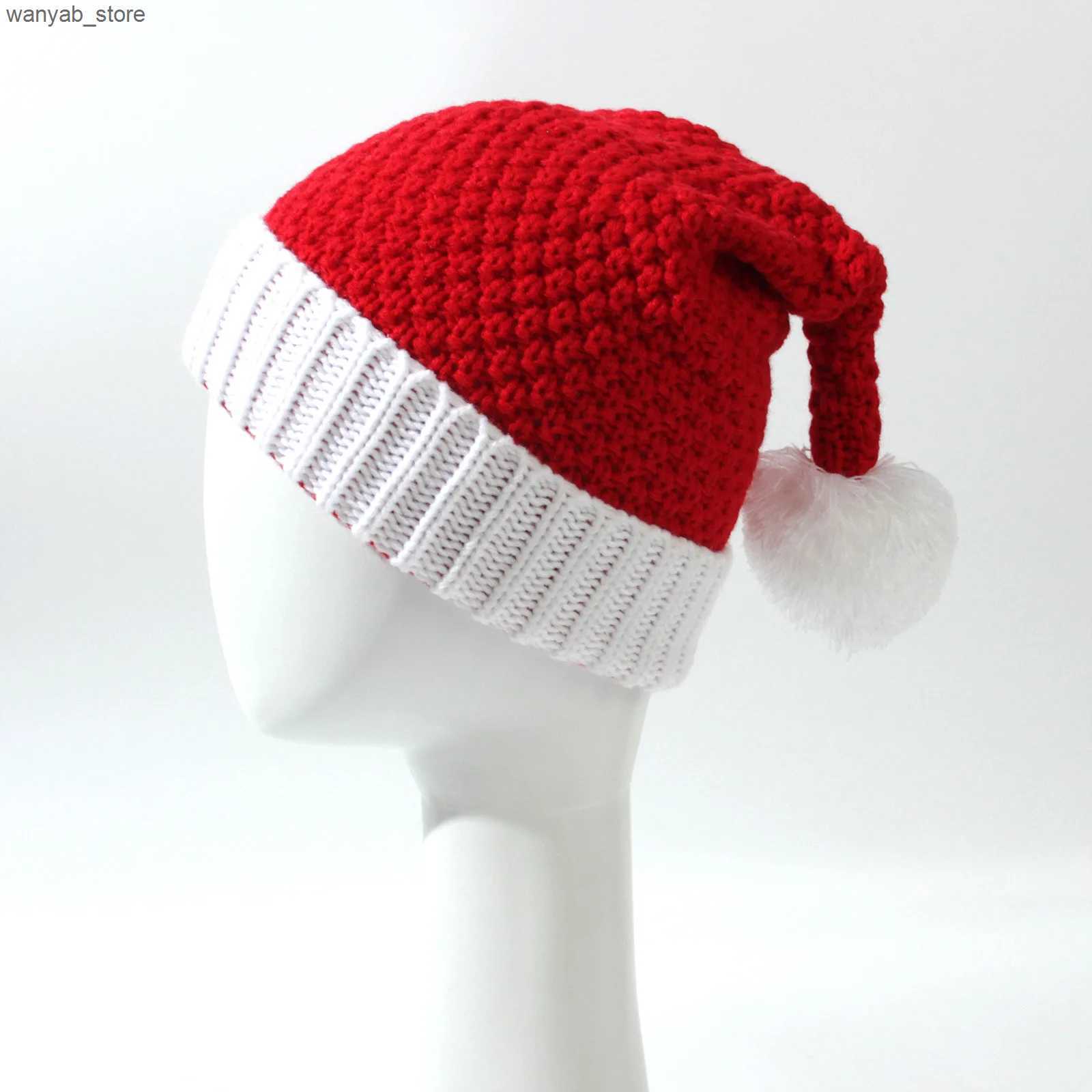 Wide Brim Hats Bucket Hats Santa Hat Knit Cap Hat Christmas Family Party Dress Up Men L240910