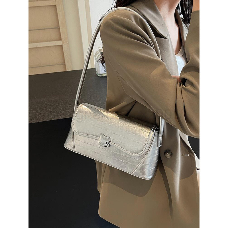 Bag Designer Fashion Classic 10a Top Nikiduncks Woman Handbagevening Bags Texture Silver Small for Women 2024 Summer New Single Shoulde