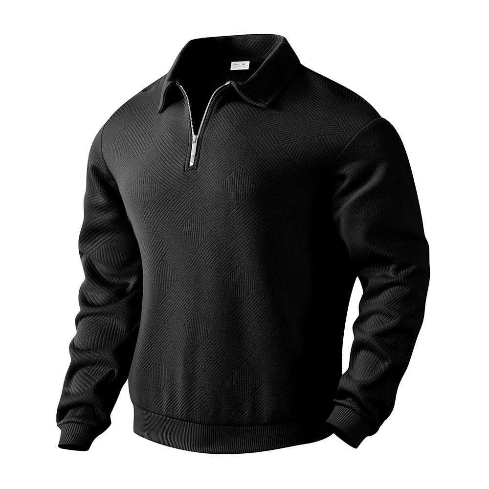 Mens Knitted Collar Automatic and Winter Collar Long SVE Zipper Collar Top Solid Color Micro Elastic Fashion Mens Clothing Hot W241106