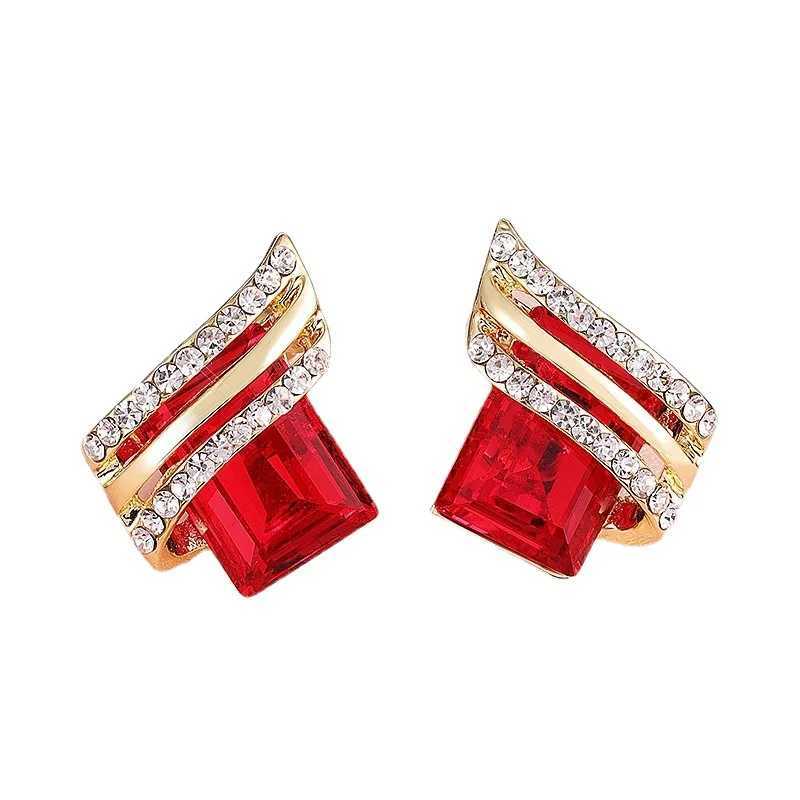 New Fashion Zircon Earrings Crystal Earrings Engagement Earrings Princess Wen Jewelry Birthday Gift X241106