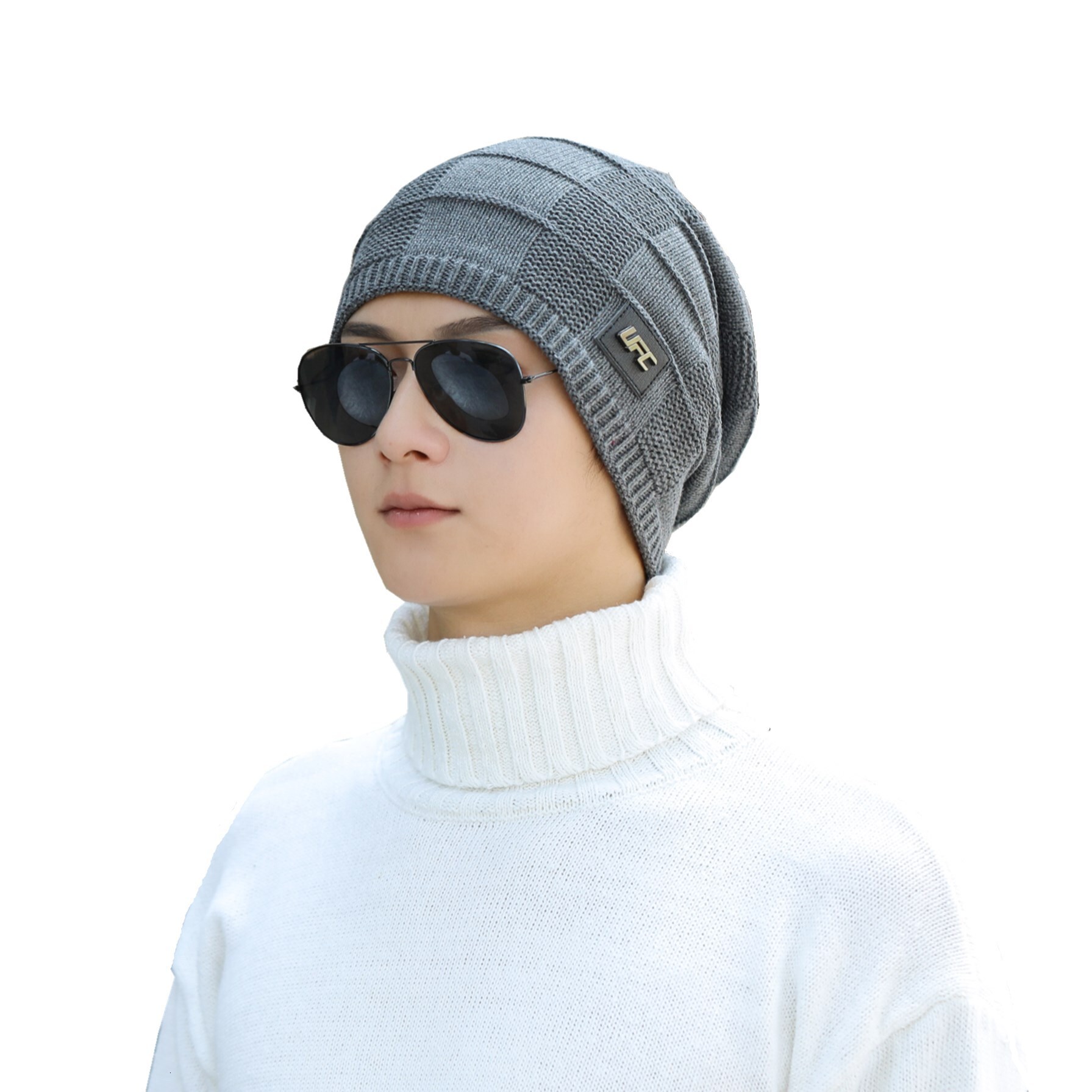 High quality design,Autumn Winter Dome Warm with for Men and Women, Knitted Hat, Edition Curled Edge Elastic Hat