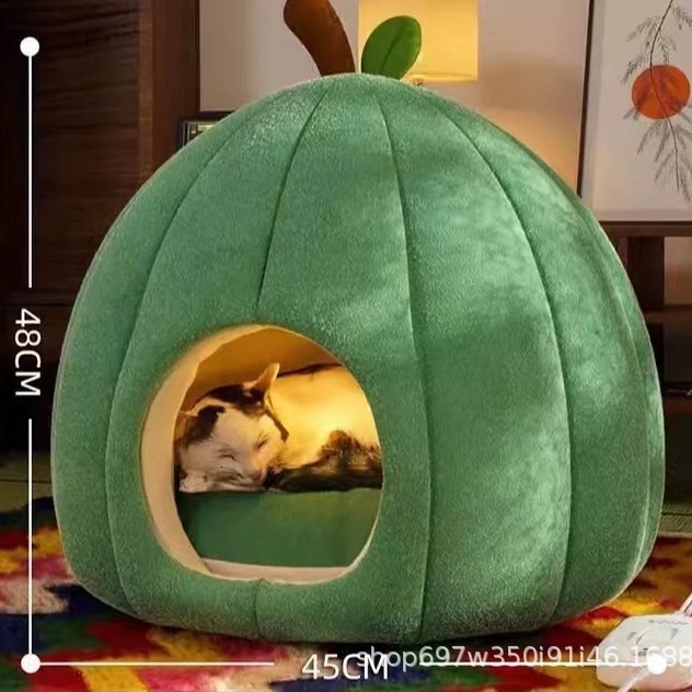 Cat's Nest: Winter Warmth, Fully Enclosed, Dog Bed Semi Enclosed, Thickened, Intelligent Constant Temperature Heating, Puppy, Cat's Nest, Sa