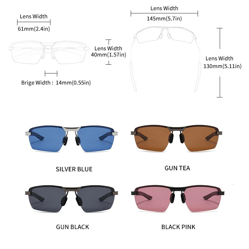 GCV Ultralight Frame Polarized Sunglasses Glasses Mens Fashion Sports Style Driving Fishing Mens Outdoor Travel UV Goggles 241106