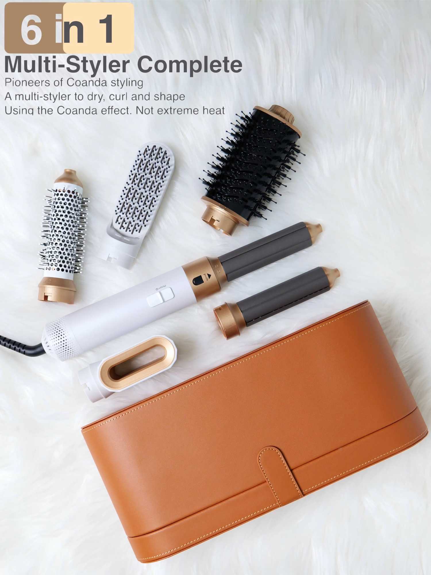6 in 1 Hair Dryer For Hair With Curling Iron Hair Straightener With Hair Brush Hairdryer For Hair Dryer Hair 6 in 1 Multi StylerXJ241106
