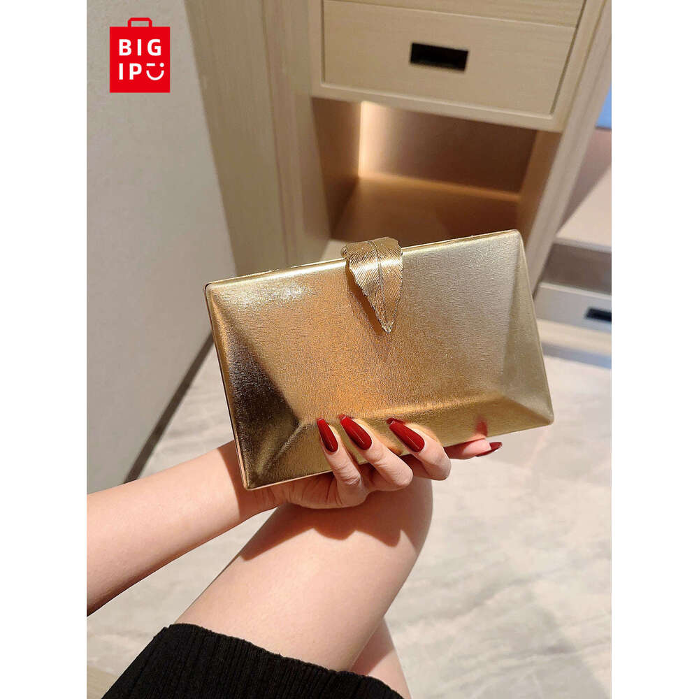 Designer Bag European And American Fashionable Dinner Bag Metal Leaf Buckle Clutch Bag Square Box Bag Crossbody Chain Bag Evening Bag Dress Bag 3bf