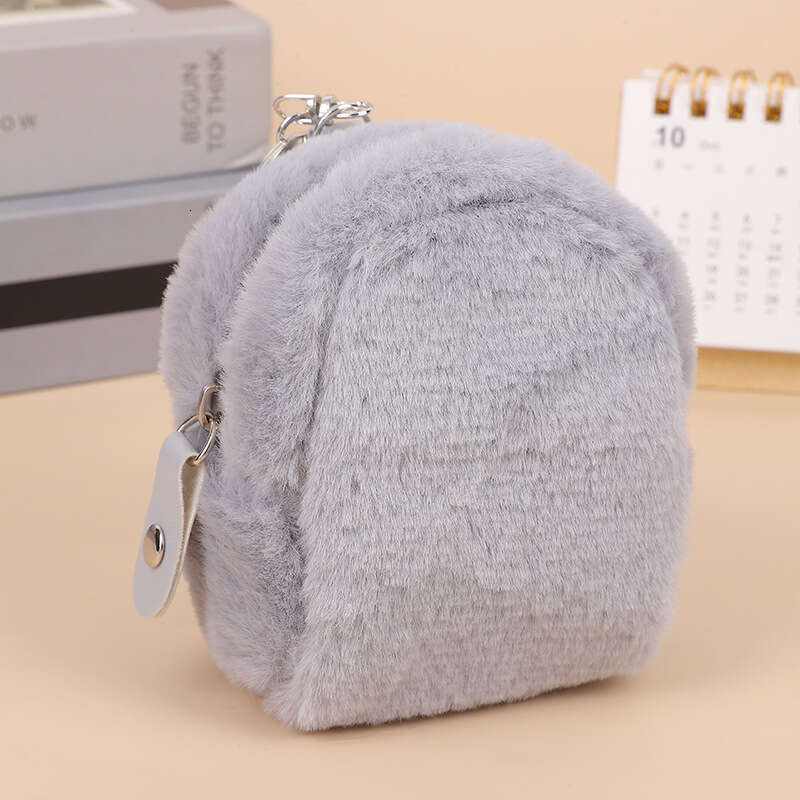 Korean version of Instagram Girl Heart Plush Zero Mini High Beauty Wallet Small Fresh Earphone Storage Key Bag
