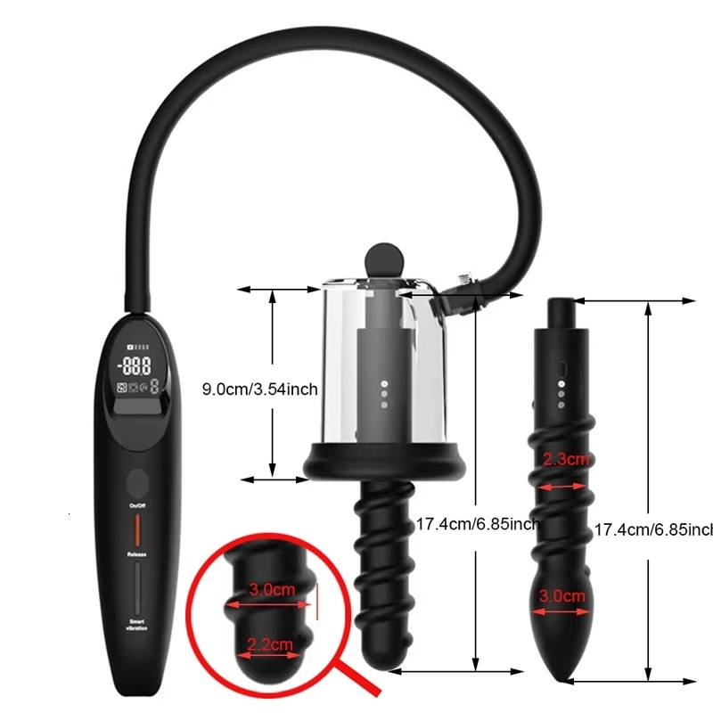 Electric Vibration Sucking Anus Pump Male Anal Sex Toys Vibrating Butt Plug Vacuum Sucker Prostate massager For Men Tool 241105