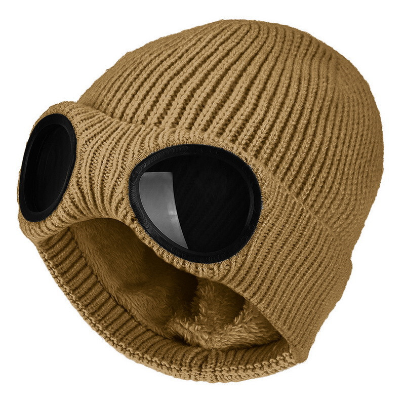 High quality design, autumn and winter Knitted men's women's ear woolen plush insulation, curled edge outdoor skiing hats,