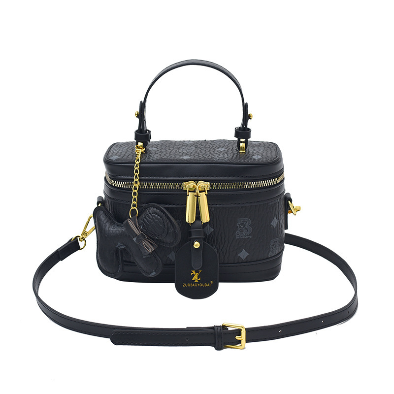 New designer fashion cute printed women's new style, women's handheld small square shoulder crossbody bag, makeup box, fashionable bag