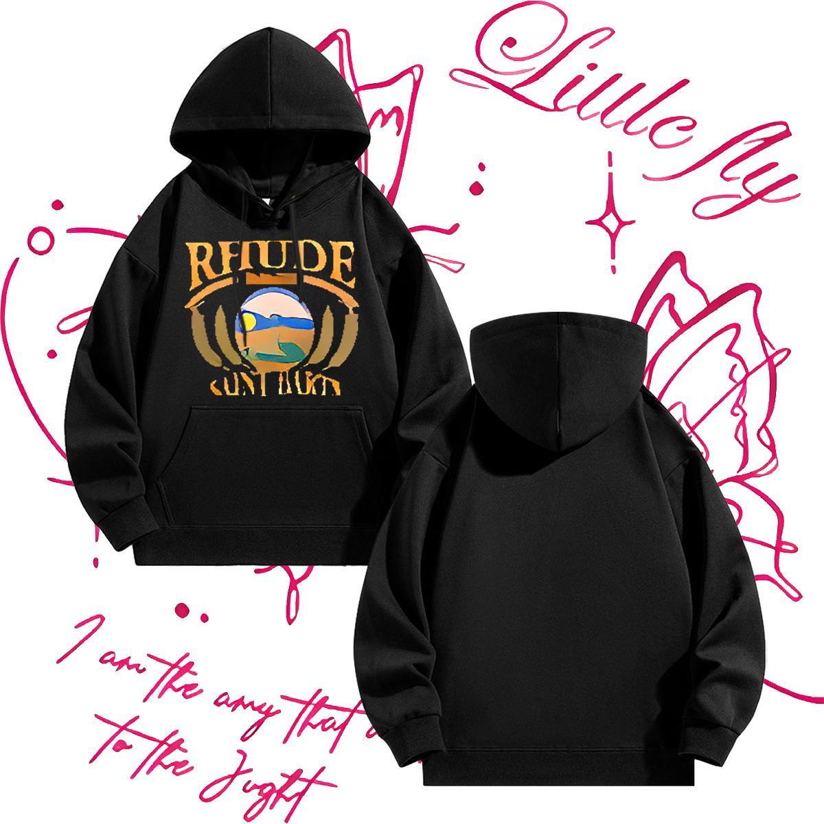 Fashion Designer Unisex Sweatshirts Street wear Hip Hop Loose Fit Hoodie Pullover Breathable Soft US Plus Size Top Hoodie Cotton 350g