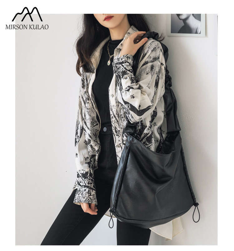 2024 New Fashion Pleated Crossbody College Campus Niche Design Tote Bag