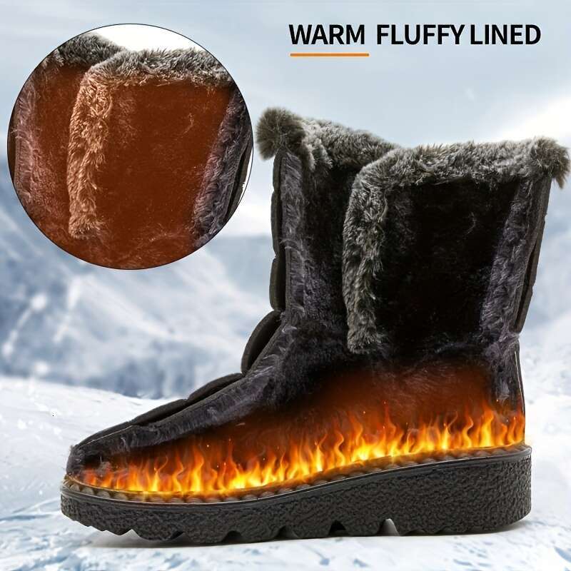 Cozy Mid Calf Snow Women Soft Plush ed, Comfortable, Warm, Water-Resistant Winter Boots with Anti-Slip Sole and Easy Pull-On Design - Perfect for Casu