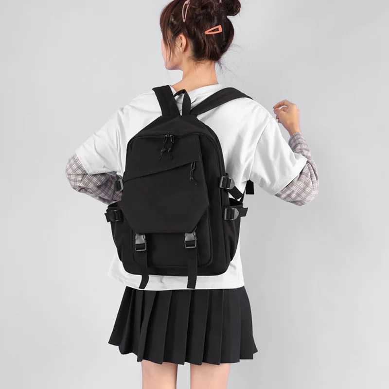 School Bag for Women Travel Backpacks All Match Fashion Canvas Nylon Backpack Student Bookbags 241106