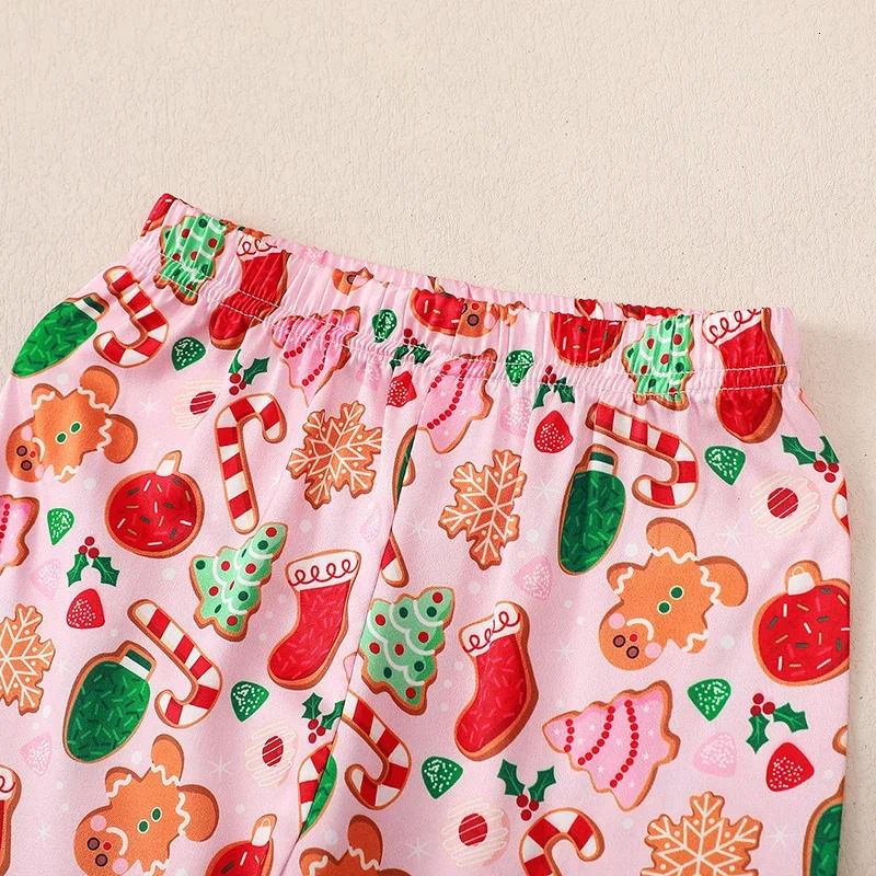 1-5Y Baby Boys and Girls Christmas Silk Pajama Set Button Down Patch Long Sleeve Shirt Top Satin Pj Set 241106