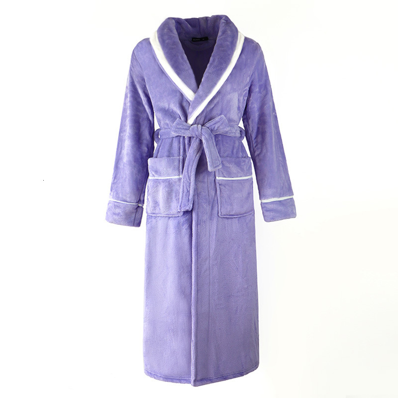 Women's autumn and winter new long plush thick cardigan nightgown Korean version cute rabbit ear bathrobe warm set trendy