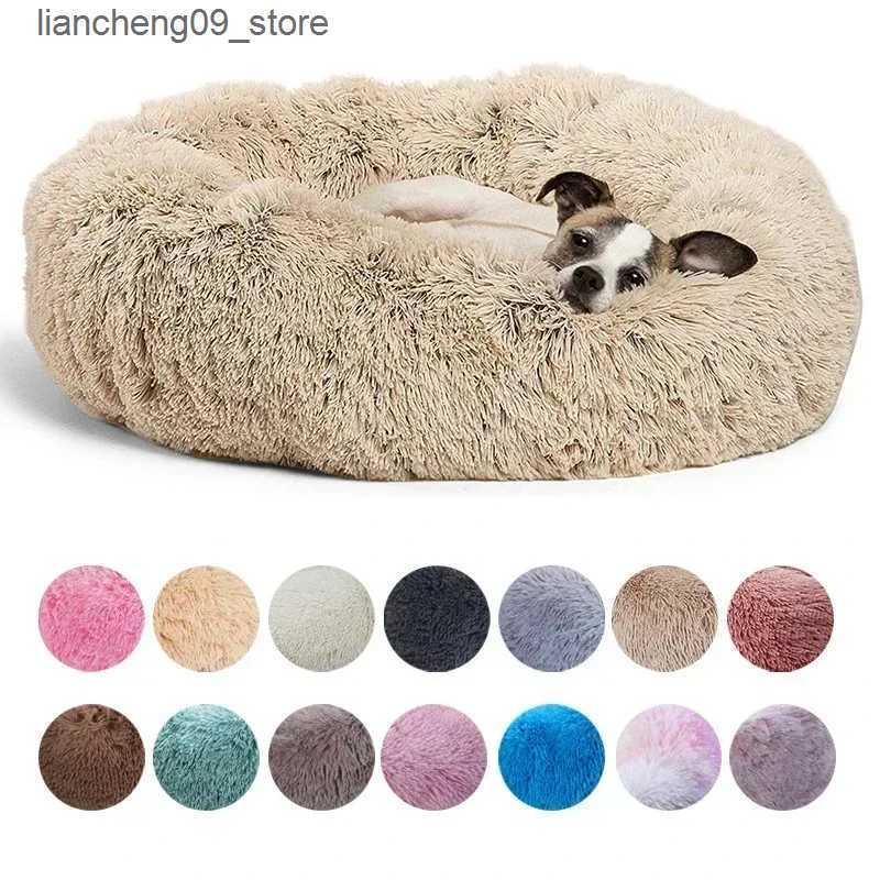 kennels pens Super Soft Dog Bed Plush Cat Mat Large Dog Bed Labrador House Circular Mat Pet Product Accessories L240910