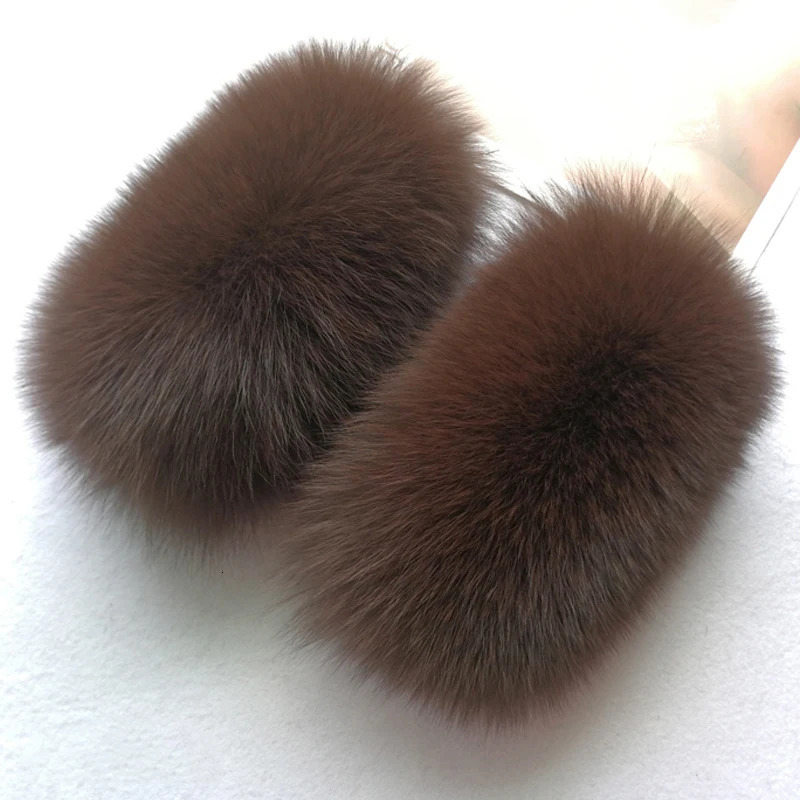 Winter natural 100% real fox fur cuffs womens wrist warm and fashionable coat sleeves decorated with fox bracelets solid gloves 241106