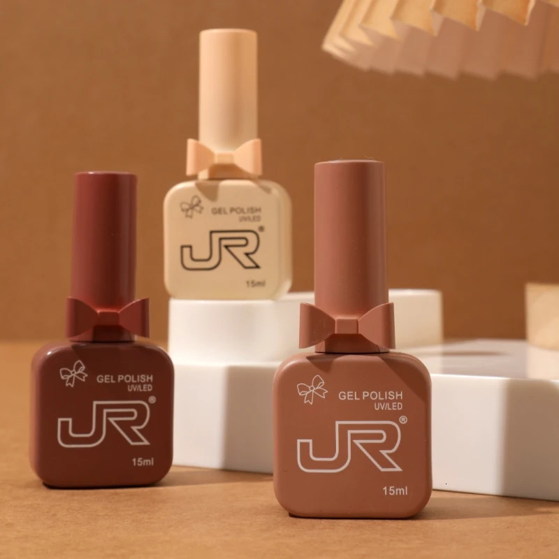 wholesale JR factory 9pcs15ml gel Nail Polish set Including Red Pink Nude Gel Polish Kit LED Soak Off Polish Home DIY top coat 241106