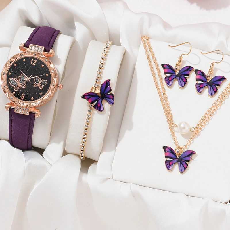 Fem watch dial suitable for Wen 5-piece set Wen quartz watch luxury brand design simple womens watch earrings X241106