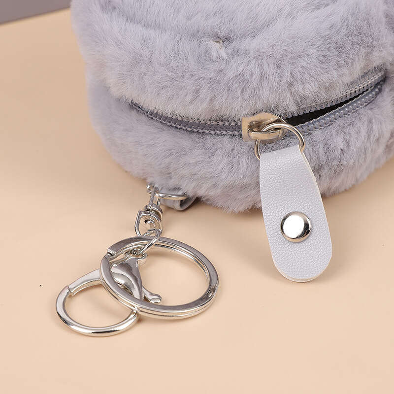 Korean version of Instagram Girl Heart Plush Zero Mini High Beauty Wallet Small Fresh Earphone Storage Key Bag