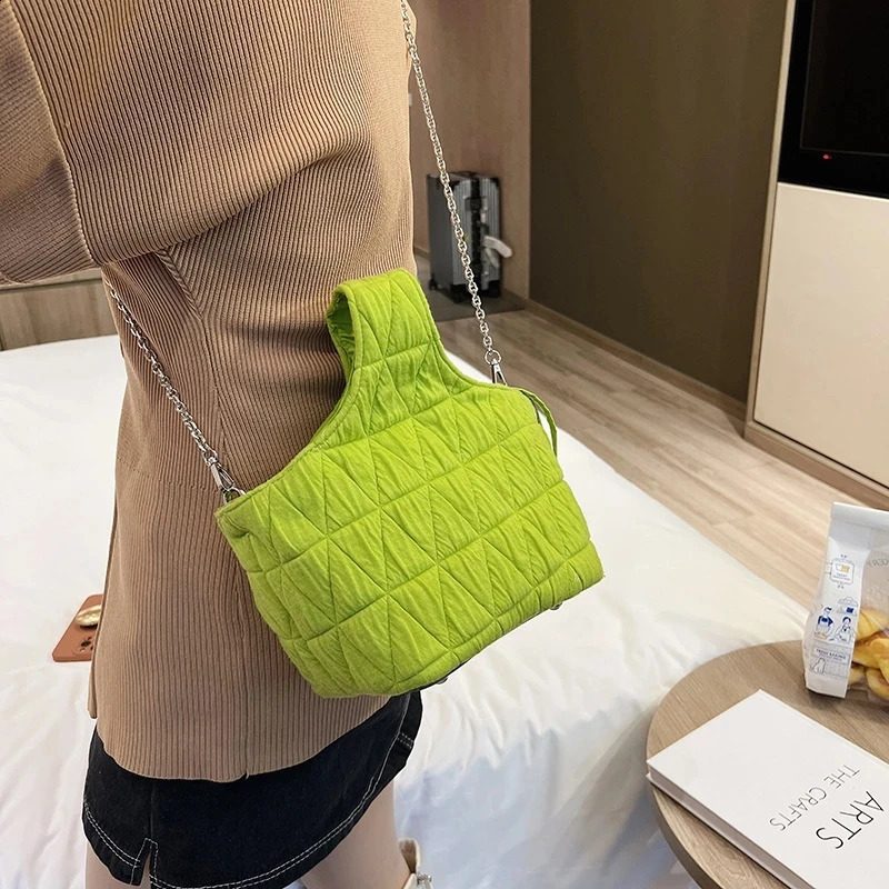 Simple All-match Winter Large Capacity Womens Fashion Messenger Bag Shoulder Cotton Jacket Bags Sling Bag In A Jacket 241105
