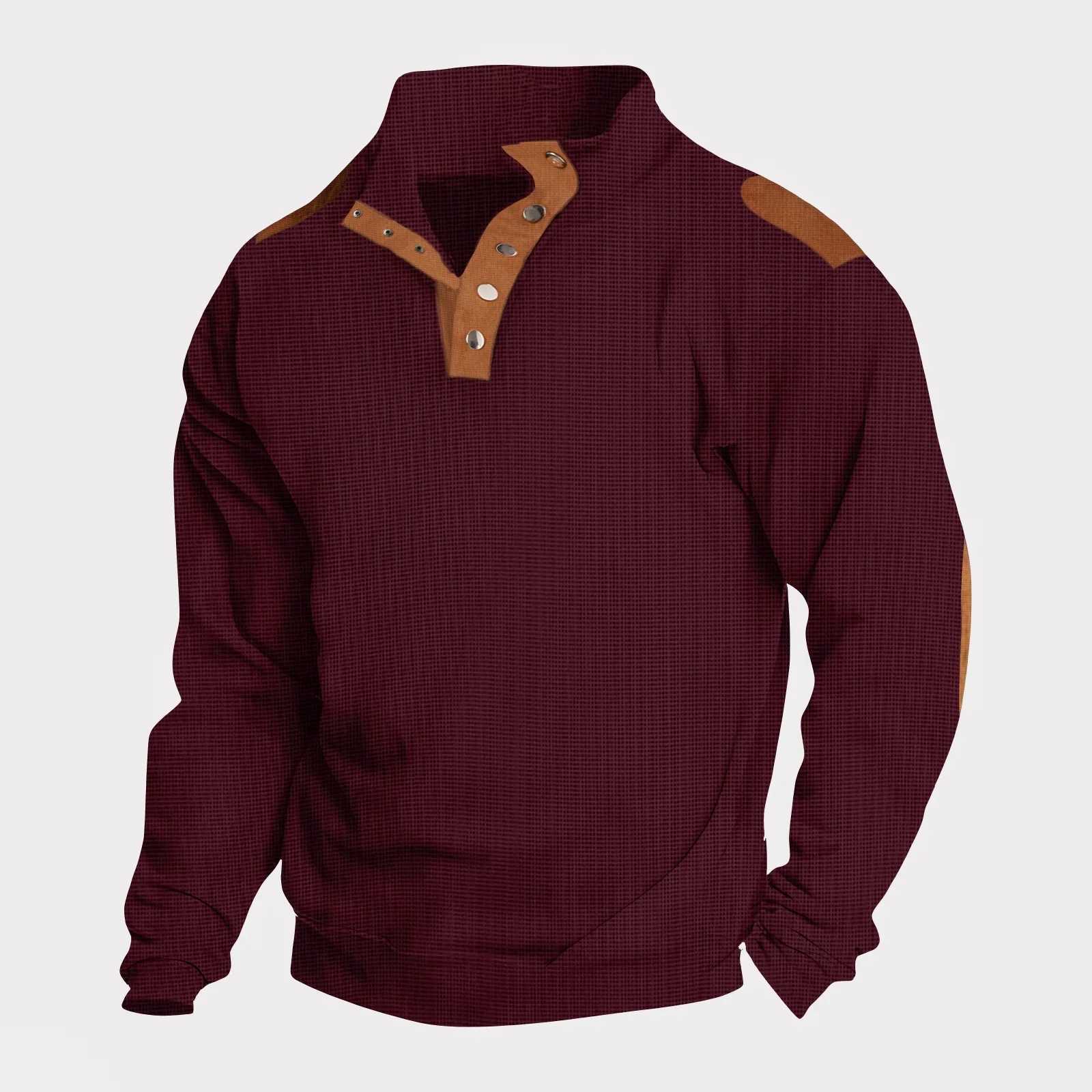 Europe and the United States spring and autumn long Sve mens jackets with button up sweatshirts W241106
