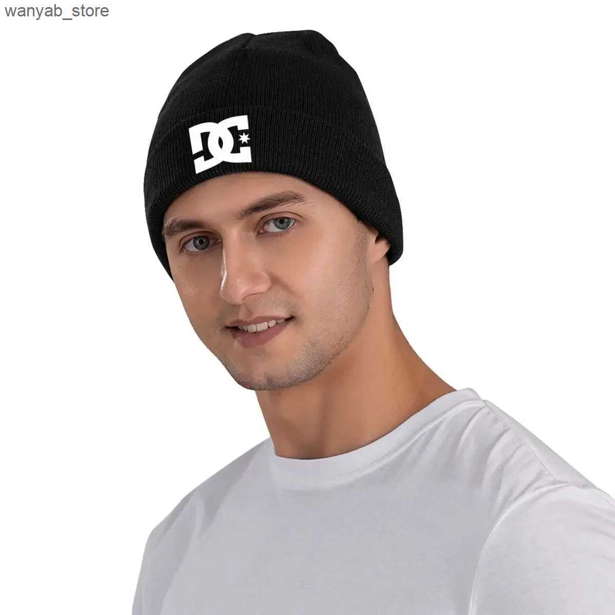 Wide Brim Hats Bucket Hats DC Shoe Co Warm Knitted Cap Fashion Bonnet Hat Autumn Winter Outdoor Beanies Hats for Unisex Adult L240910