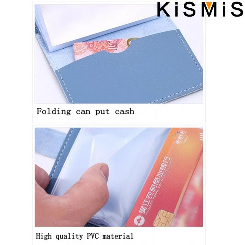 KISMIS 1PC Women Men Leather 26 Slots ID Credit Card Holders RFID Blocking Wallet Case Pocket Bag 241029