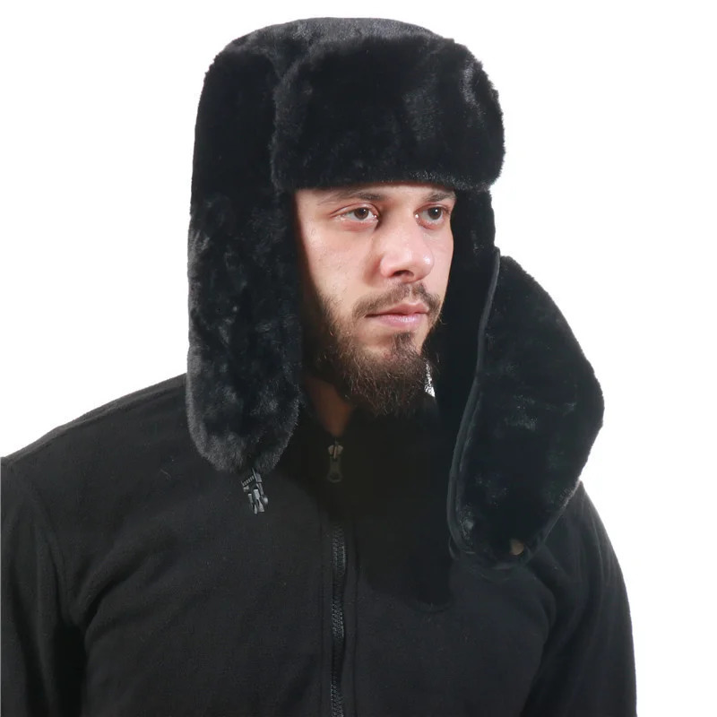 Trap hat Cavalry earmuffs Winter hat Ushanka Eskimo bomber Russian hat Windproof face mask Hunting bike 241106
