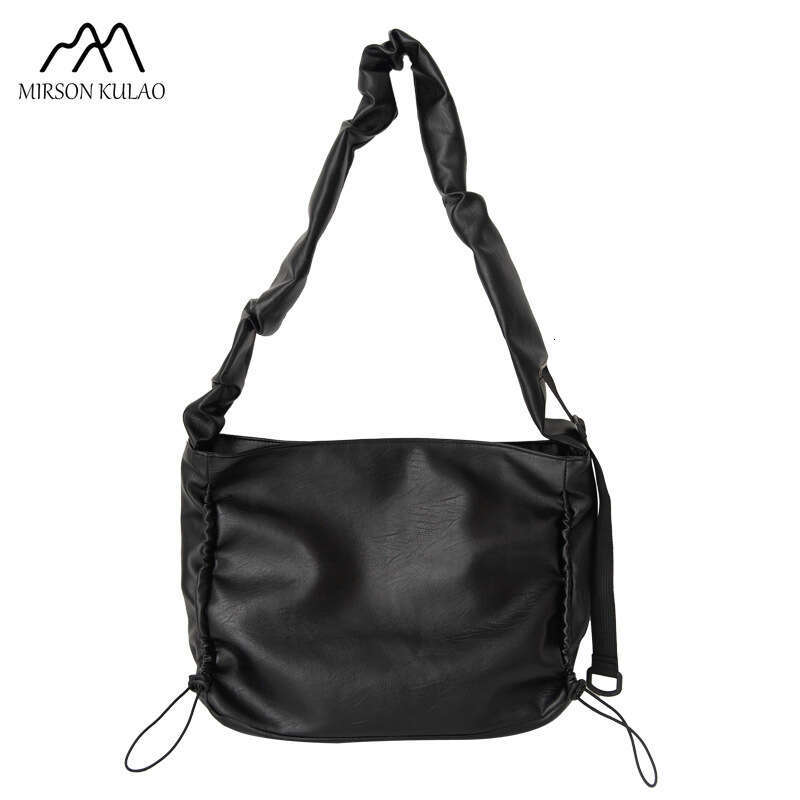 2024 New Fashion Pleated Crossbody College Campus Niche Design Tote Bag