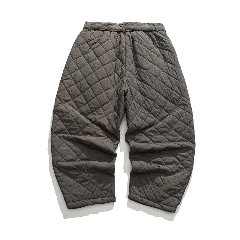 Autumn Winter Thick Quilted Harem Pants Men Chinese Style Warm Trousers Male Harajuku Sweatpants Jogging Oversized 241104