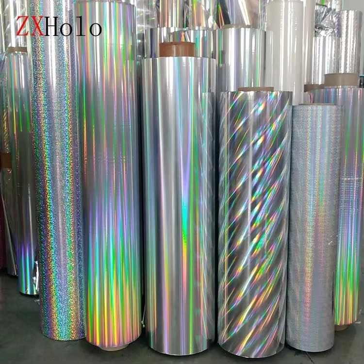 15 Micron Seamless Rainbow PET Holographic Lamination Film For Wet Lamination Process
