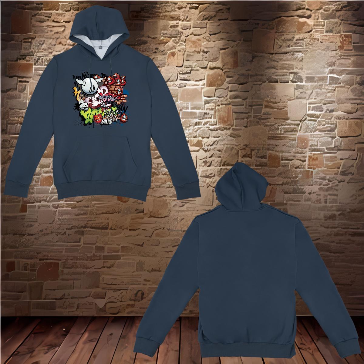 Fashion Men's Hooded Sweatshirt Breathable Hooded Collar TOP Quality Men Clothes Hoodie Cartoon Printing S-3XL Tops Hoodie Street Wear Thick Plus