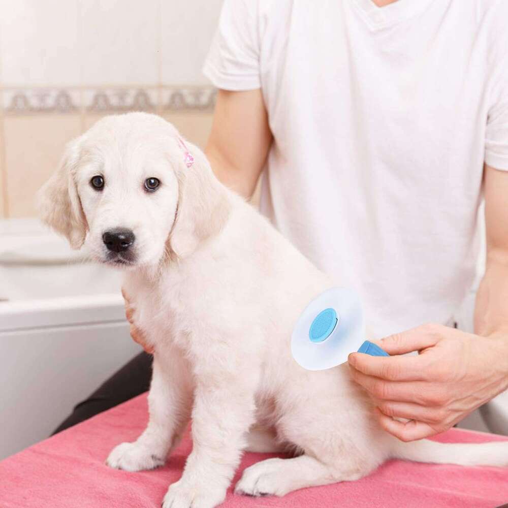 Depets Self Cleaning Slicker Brush, Dog Cat Bunny Grooming Shedding Brush - Easy to Remove Loose Undercoat, Pet Massaging Tool Suitable for Pets with 