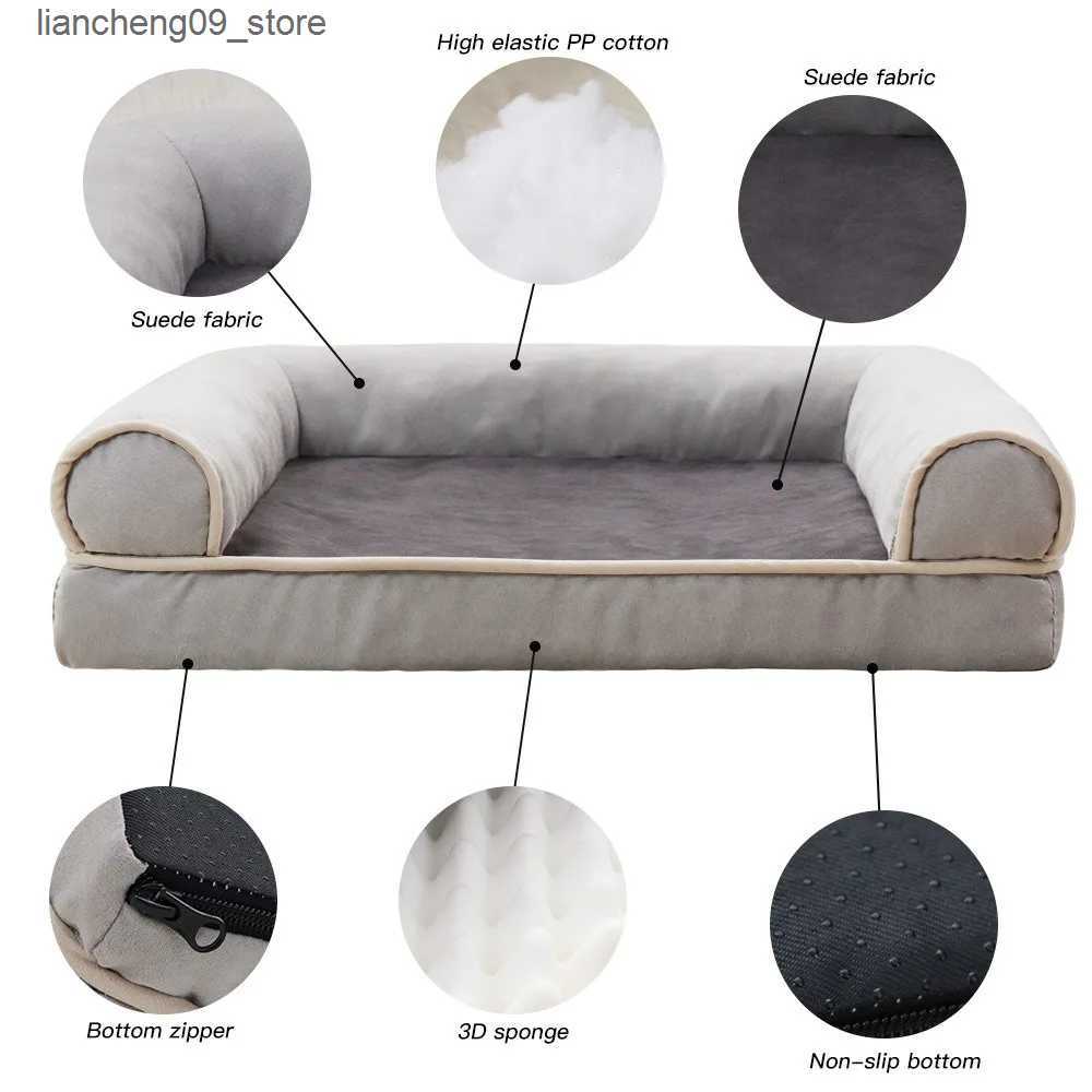kennels pens Cat and Dog Bed Sofa Warm Cat Nest Pet Bed for Small and Medium sized Dogs Comfortable Plush Non slip Puppy Pet Supplies Sofa Bed L240910