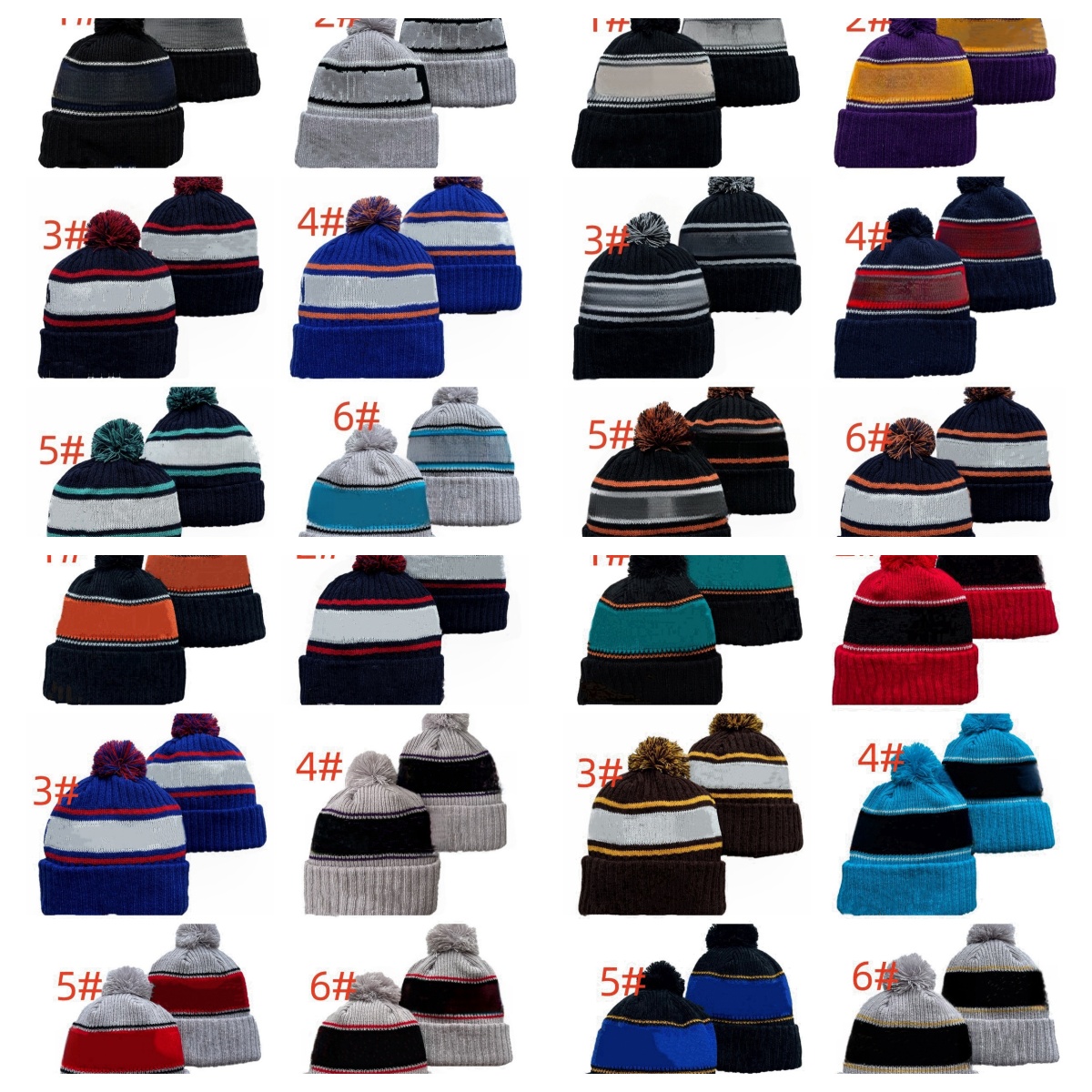 All Teams Baseball Designer Beanies American football Winter Sport Knit Hat Skull Caps Closed Warm Men Women Knitted beanies a1