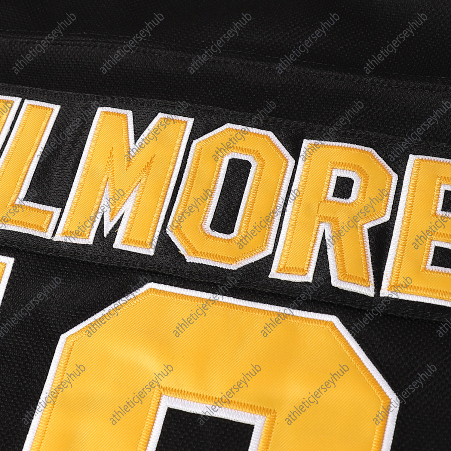 Gilmore 18 Black and Yellow Hockey jerseys Stiched Custom Name And Number
