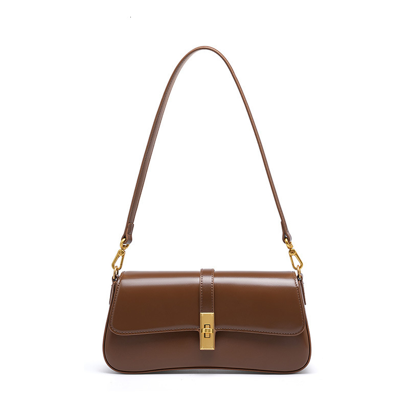 High Quality And Niche Cowhide Stick High-End Underarm Women's New Versatile Single Shoulder Crossbody Bag Knitting Style Patent Leather BagVoyag