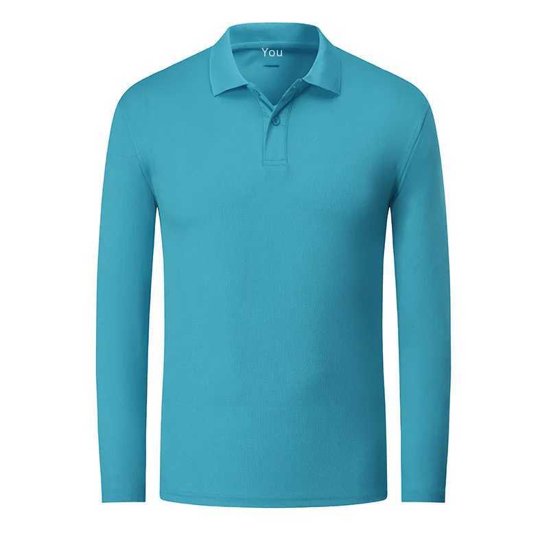 Quick Dry sport collar long Sve shirt mens outdoor advertising shirt printing options W241106