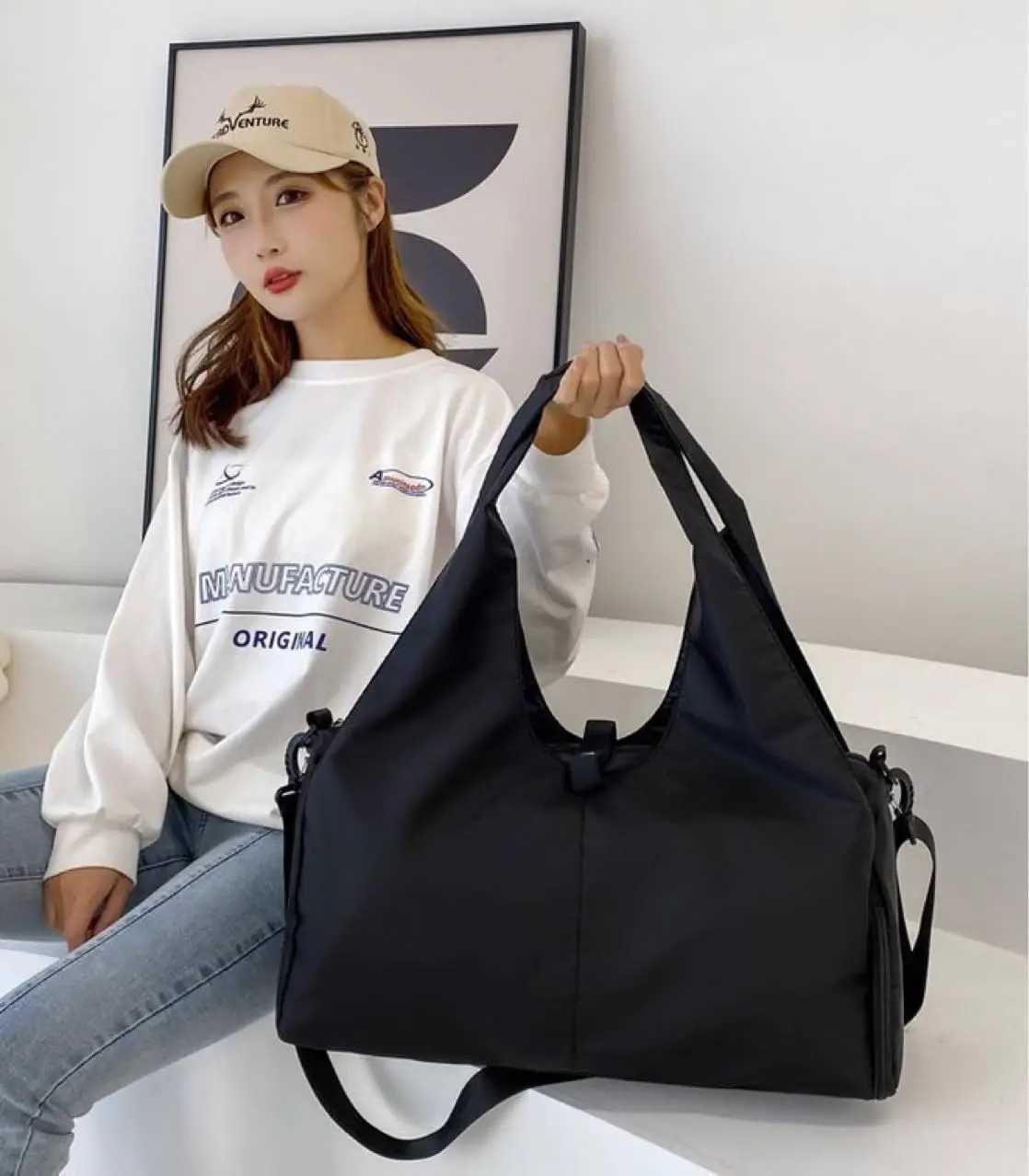 Yoga Mat Bag Sport Gym Bag Womens Lightweight Yoga Bag with Yoga with Shoes Compartment and Wet Pocket Gym bag hot BagXJ241106