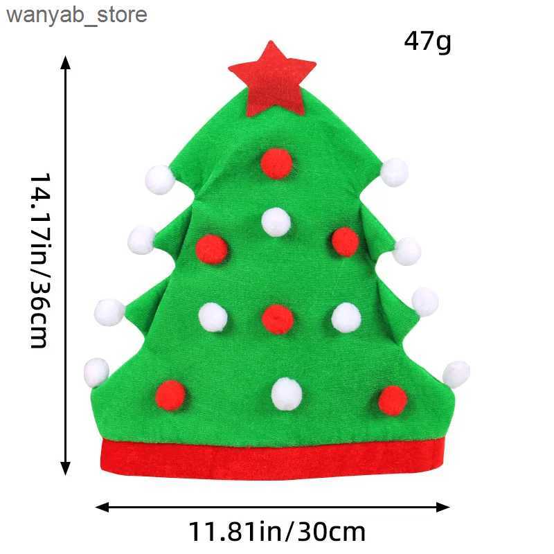Wide Brim Hats Bucket Hats Red Green Christmas Tree Pattern Santa Hats for Funny Hilarious and Festive Party Hat Winter Holiday Gifts Christmas Decora