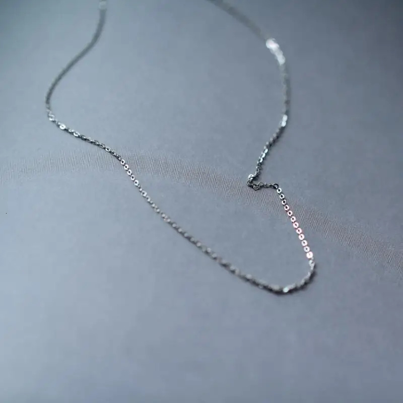 Goldtutu Real 14K pure white gold necklace chain minimal simple style exquisite jewelry Au585 bracelet kj501 241106
