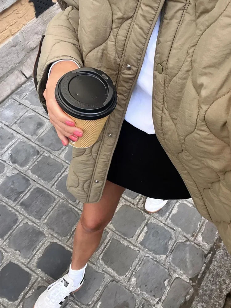 Womens Quilted Jacket Lightweight Outerwear Ladies Fashion Coat Chic Autumn Style