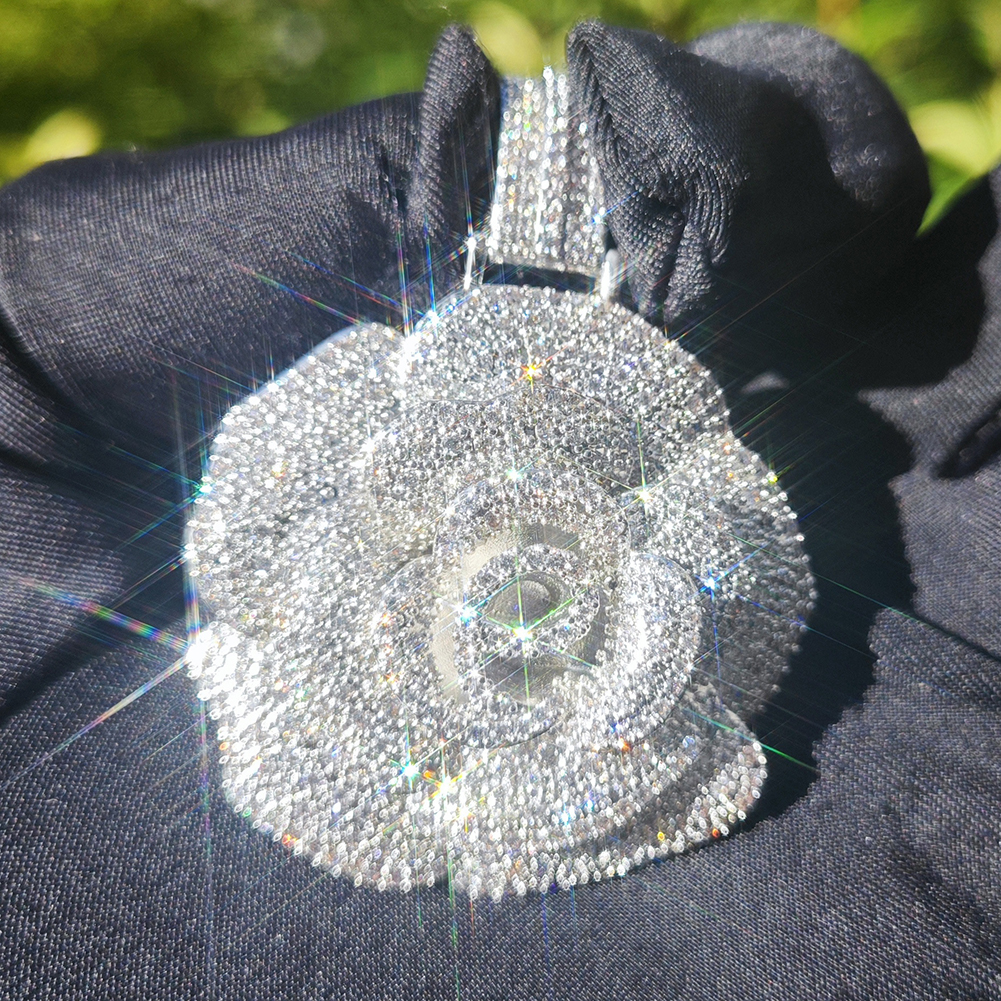 Hip Hop Rose Flower Pendant Necklace TopBling Women Mens Lover Couple Jewelry