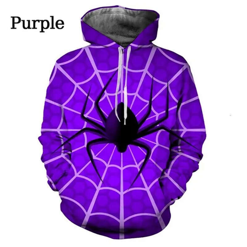 shanshi spider hoodie Colorful Spider Adult and Children's Casual New Hoodie