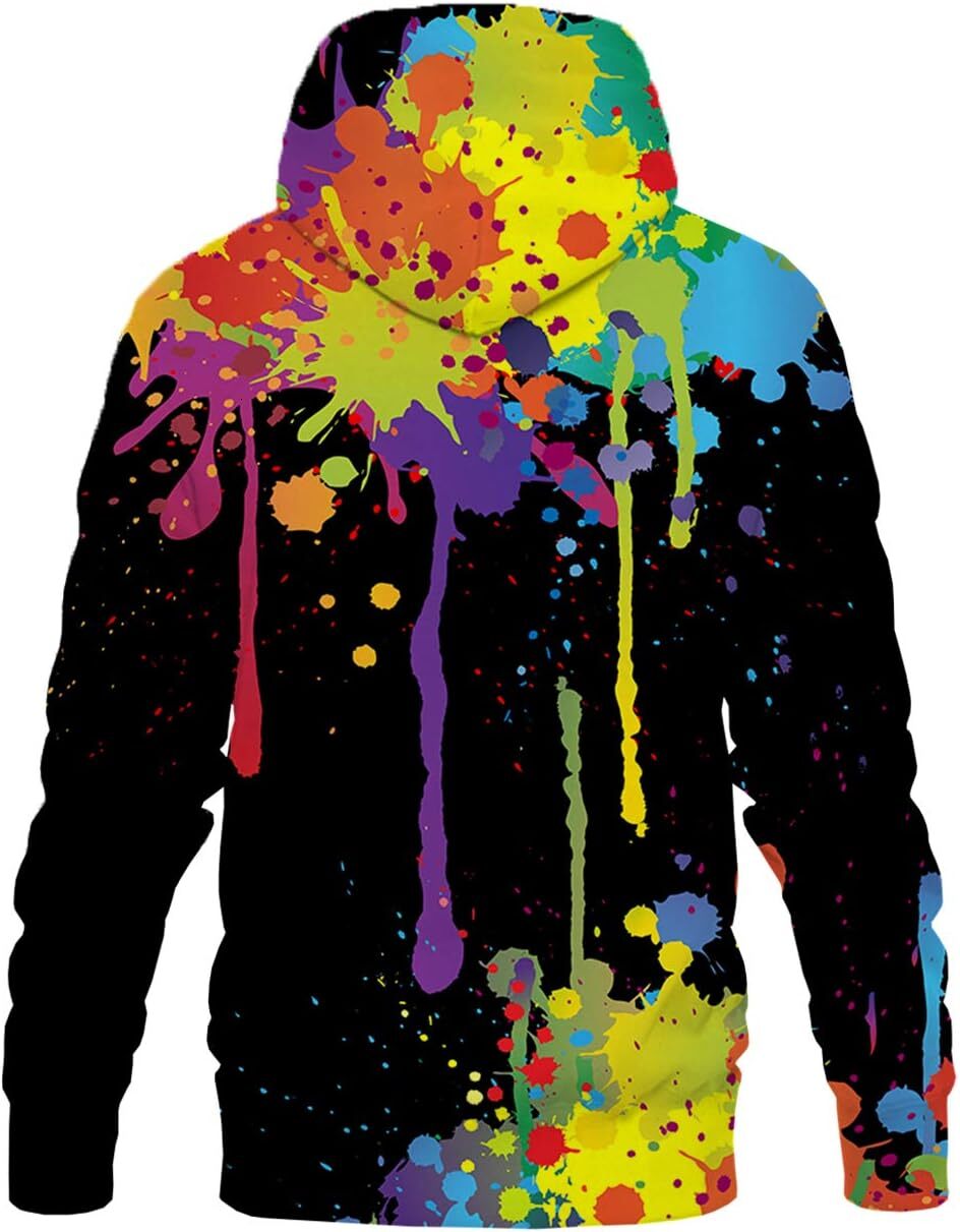 Hoodie for Mens Womens Unisex 3D Novelty Hoodies for Men Women Cool Graphic Pullover Sweatshirts with Fashionable and cool